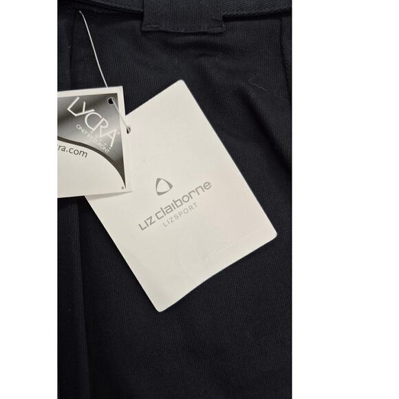 NWT 80s 90s VTG Liz Claiborne Sport Black Lycra belted Midi  Pencil Skirt Sz 12 - Picture 7 of 7